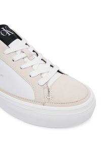 Calvin Klein Sneakersy Vulc Flatf Laceup HW0HW03086 Biały. Kolor: biały. Materiał: materiał #4