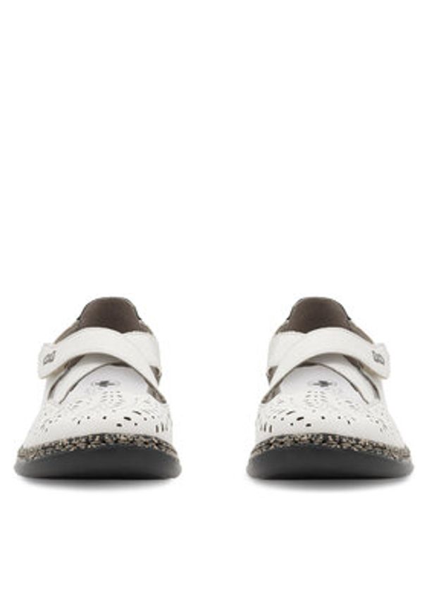 Rieker Półbuty 46375-60 Biały. Kolor: biały. Materiał: skóra