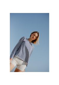 MOONHOLI - Longsleeve do jogi Moonholi Hamptons w paski. Kolor: niebieski. Długość rękawa: długi rękaw. Wzór: paski. Sport: joga i pilates #1