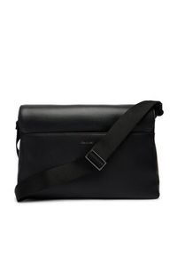 Calvin Klein Saszetka Emblem Hw Flap Messenger LV04D3299G Czarny. Kolor: czarny. Materiał: skóra #2