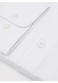 Pako Lorente - Biała bawełniana koszula męska. Kolor: biały, czarny. Materiał: bawełna. Długość rękawa: długi rękaw. Długość: długie. Wzór: gładki #2