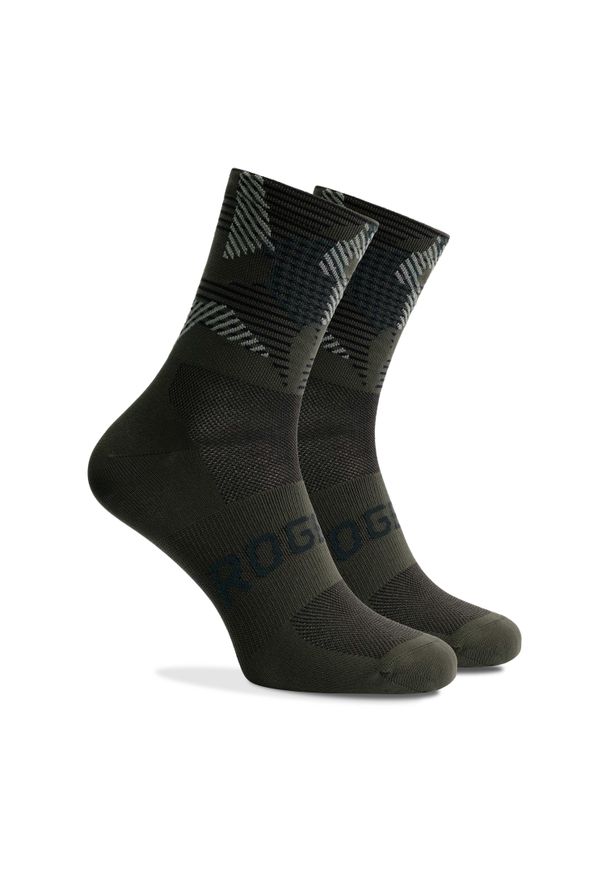 ROGELLI - Skarpetki rowerowe Rogelli Camo. Kolor: zielony. Sport: kolarstwo