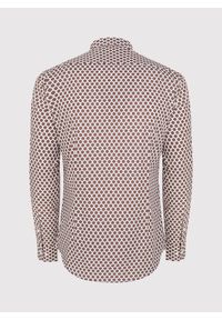 Pako Lorente - PAKO LORENTE – Casualowa koszula męska w brązowy wzór. Okazja: na co dzień. Typ kołnierza: button down. Kolor: brązowy. Materiał: bawełna, elastan. Styl: casual #4