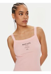 ROTATE Sukienka letnia Vigdis 1124431011 Różowy Slim Fit. Kolor: różowy. Materiał: bawełna. Sezon: lato #2