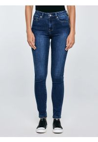Big-Star - Jeansy damskie skinny niebieskie Adela 358. Kolor: niebieski. Styl: klasyczny