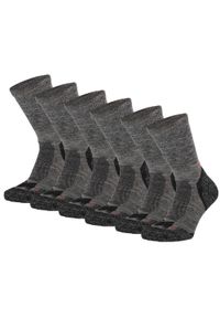 XTREME SOCKSWEAR - Skarpety turystyczne dla dorosłych Xtreme Wełna Merino, 6 szt. Kolor: szary. Materiał: wełna. Sport: turystyka piesza