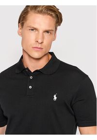 Polo Ralph Lauren Polo 710541705 Czarny Slim Fit. Typ kołnierza: polo. Kolor: czarny. Materiał: bawełna #5