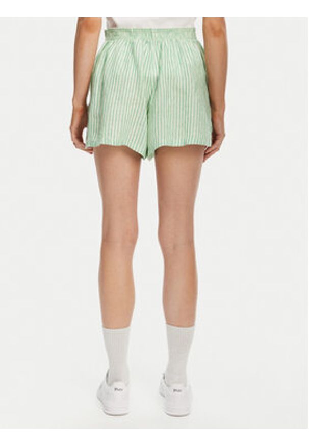 Lacoste Szorty materiałowe FF0226 Zielony Relaxed Fit. Kolor: zielony. Materiał: len