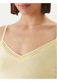 Morgan Top 192-BARBA.N Żółty Slim Fit. Kolor: żółty. Materiał: wiskoza #3