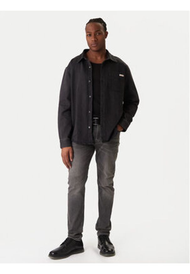 Calvin Klein Jeans Koszula jeansowa Classic LV04RD765G Czarny Relaxed Fit. Kolor: czarny. Materiał: bawełna