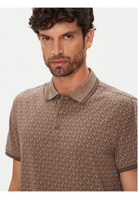 Michael Kors Polo CS550V85KS Brązowy Regular Fit. Typ kołnierza: polo. Kolor: brązowy. Materiał: bawełna #4