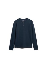 Bluza z tunezyjskim kołnierzem Superdry The Merchant Store. Kolor: niebieski
