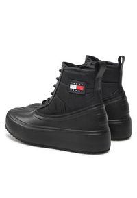 Tommy Jeans Botki Fashion Boot EN0EN01912 Czarny. Kolor: czarny. Materiał: materiał