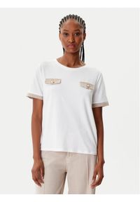 Morgan T-Shirt 252-DAEL Biały Regular Fit. Kolor: biały. Materiał: syntetyk, bawełna #1