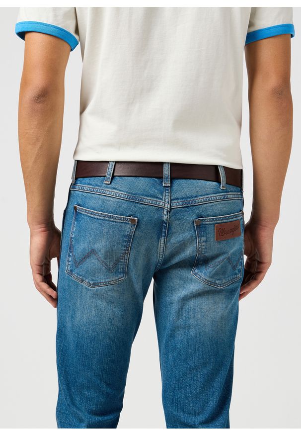 Wrangler - MESKI PASEK WRANGLER BIG BUCKLE BELT BROWN 112365273