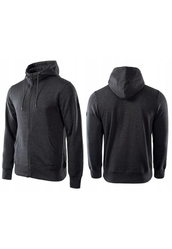 Bluza dresowa dla mężczyzn Hi-tec Silian II. Kolor: szary. Materiał: dresówka. Sport: turystyka piesza