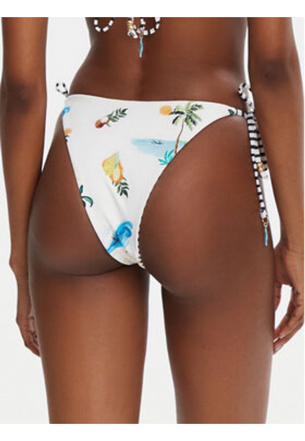 Seafolly Dół od bikini Isla Palm 40706-216 Biały. Kolor: biały. Materiał: syntetyk