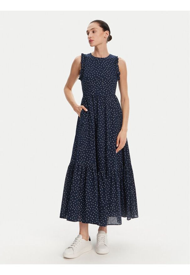 Pepe Jeans Sukienka codzienna Deborah PL953666 Granatowy Regular Fit. Okazja: na co dzień. Kolor: niebieski. Materiał: bawełna. Typ sukienki: proste. Styl: casual