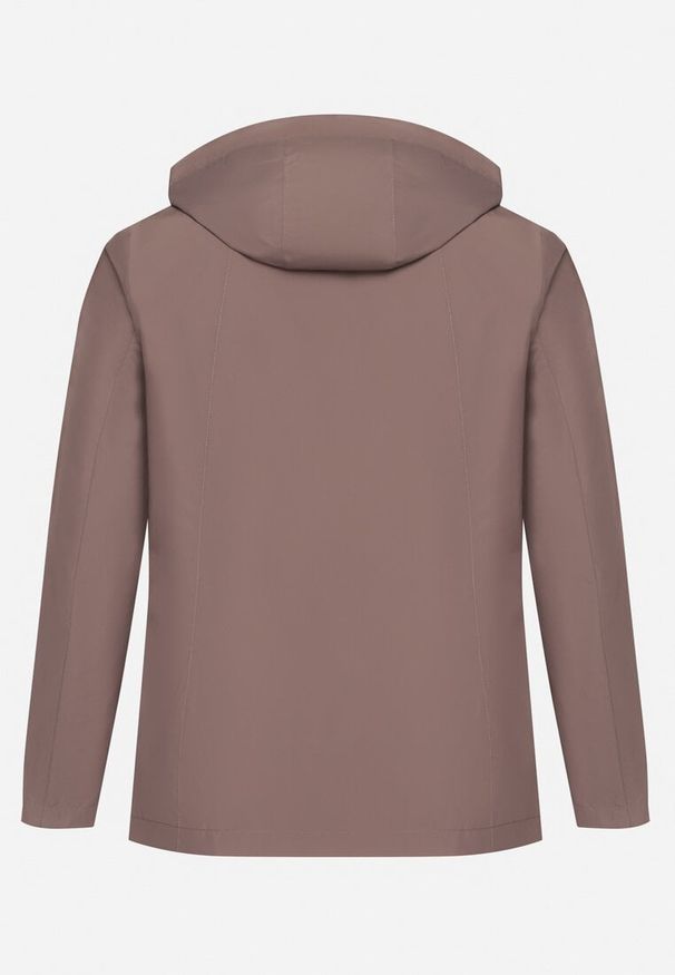 Born2be - Jasnobrązowa Kurtka o Prostym Kroju z Odpinanym Kapturem Nusanelis. Okazja: na co dzień. Kolekcja: plus size. Kolor: brązowy. Materiał: jeans. Styl: klasyczny, casual, elegancki, sportowy