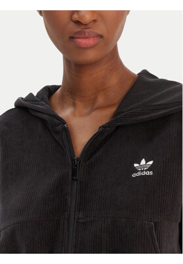 Adidas - adidas Bluza Essentials Chenile KE1117 Czarny Loose Fit. Kolor: czarny. Materiał: bawełna