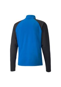 Puma - Koszulka piłkarska męska PUMA Teamliga 1/4 Zip Top. Kolor: niebieski, wielokolorowy, czarny. Sport: piłka nożna