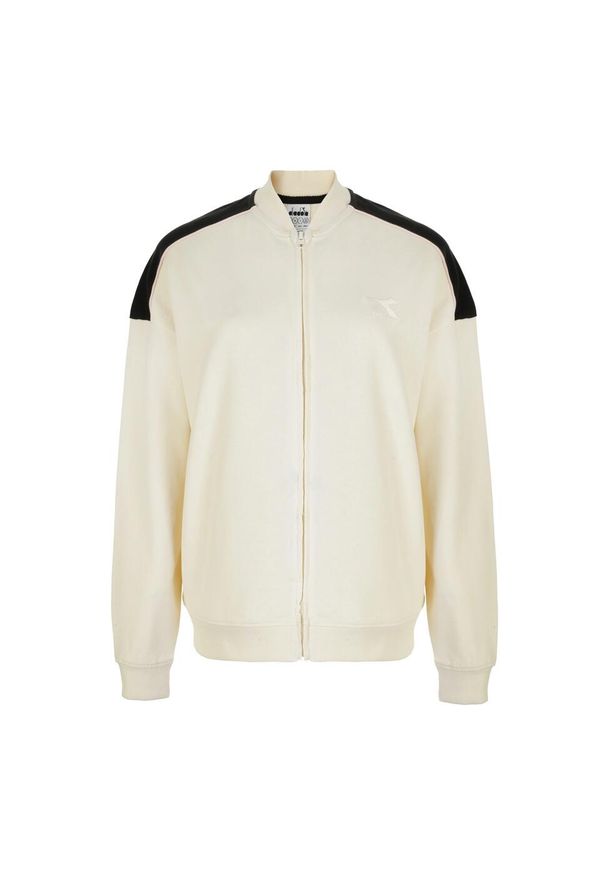 Diadora - Zestaw dresowy damski DIADORA L.TRACKSUIT FZ CORE. Kolor: biały. Materiał: dresówka