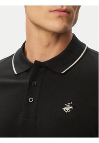 Beverly Hills Polo Club Polo P-SS26M-P42561 Czarny Regular Fit. Typ kołnierza: polo. Kolor: czarny. Materiał: bawełna #5
