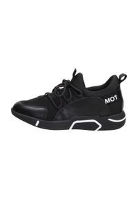 McKeylor - Czarne sportowe buty damskie Vinceza 10736. Kolor: czarny. Materiał: tkanina, skóra. Obcas: na obcasie. Wysokość obcasa: średni