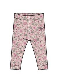 Spodnie legginsy w kwiaty dla dziewczynki Hummel Aop. Okazja: na co dzień. Kolor: różowy. Wzór: kwiaty. Styl: casual #1