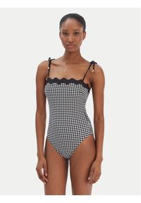 Seafolly Strój kąpielowy Gia Check Ric Rac 11097-282 Czarny. Kolor: czarny. Materiał: syntetyk #1