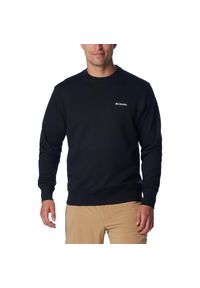 columbia - Bluza dresowa sportowa męska Marble Canyon French Terry Crew. Kolor: czarny. Materiał: poliester, bawełna. Sport: bieganie