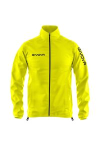 Kurtka wodoodporna Givova. Kolor: żółty. Materiał: mesh, poliester, nylon. Sport: piłka nożna