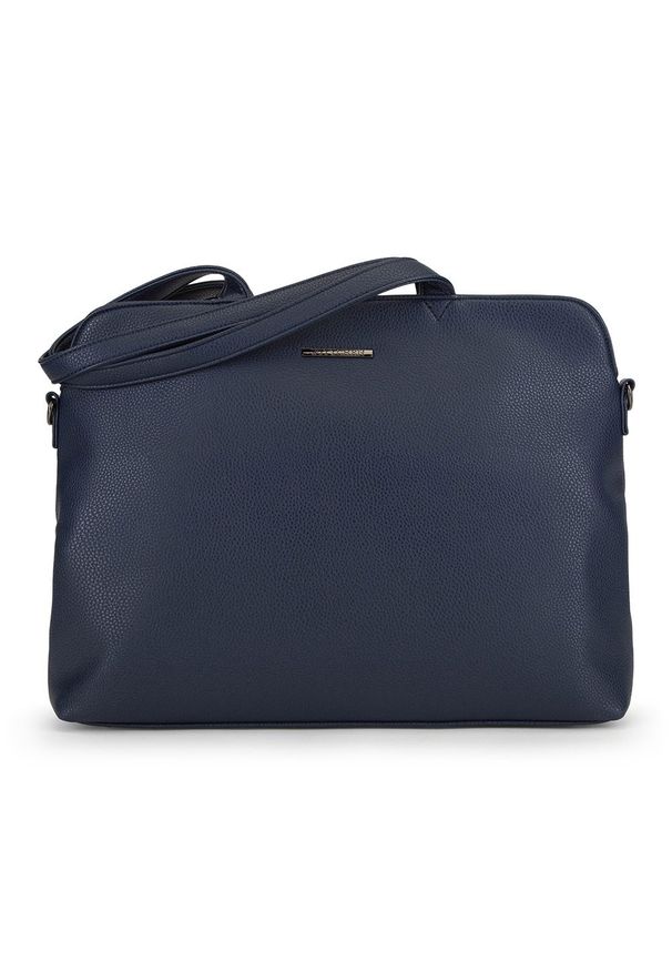 Wittchen - damska torba na laptopa 14" elegancka. Kolor: niebieski. Materiał: skóra ekologiczna. Styl: elegancki