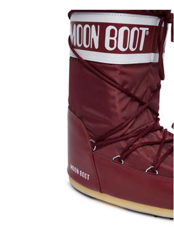Moon Boot Śniegowce Mb Icon Nylon 80D1400440 D Bordowy. Kolor: czerwony. Materiał: skóra