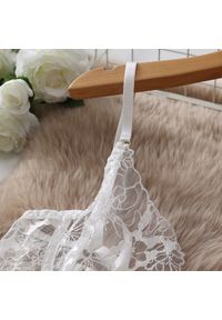 Intica - Komplet bielizny push-up z koronką czteroczęściowy Zenia. Kolor: biały. Materiał: koronka. Wzór: koronka #3