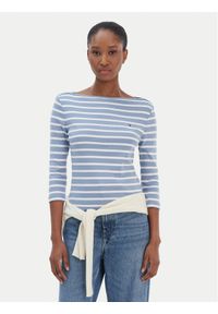 TOMMY HILFIGER - Tommy Hilfiger Bluzka New Cody WW0WW40589 Błękitny Slim Fit. Kolor: niebieski. Materiał: bawełna #1