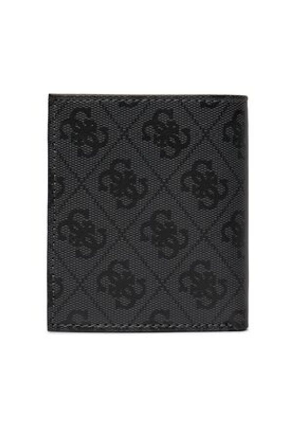 Guess Portfel SMVELE LEA22 Czarny. Kolor: czarny. Materiał: skóra
