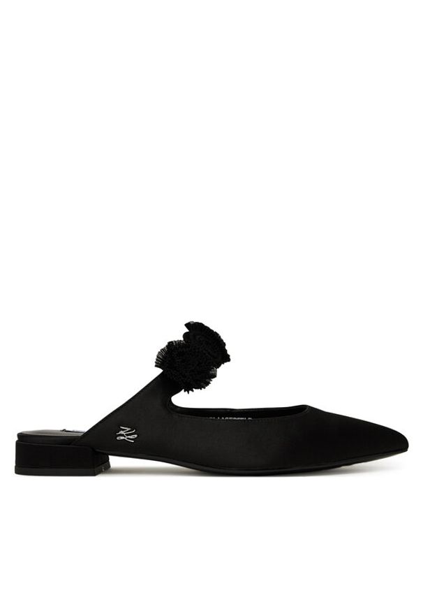 Karl Lagerfeld - KARL LAGERFELD Klapki Kerrie KL40154 Czarny. Kolor: czarny. Materiał: materiał