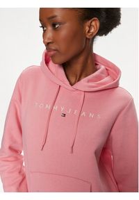 Tommy Jeans Bluza Linear DW0DW17324 Różowy Regular Fit. Kolor: różowy. Materiał: bawełna
