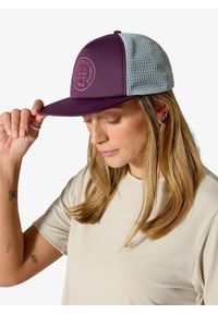 Czapka z daszkiem Rab Cirque Print Cap - mulberry/pewter. Kolor: fioletowy. Wzór: nadruk