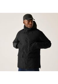 Regatta - Kurtka męska przejściowa przeciwdeszczowa Savon. Kolor: czarny. Materiał: materiał, puch. Sport: turystyka piesza #1