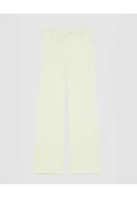 Patrizia Pepe - PATRIZIA PEPE - Szerokie jasnożółte spodnie w kant. Kolor: żółty. Materiał: tkanina #5