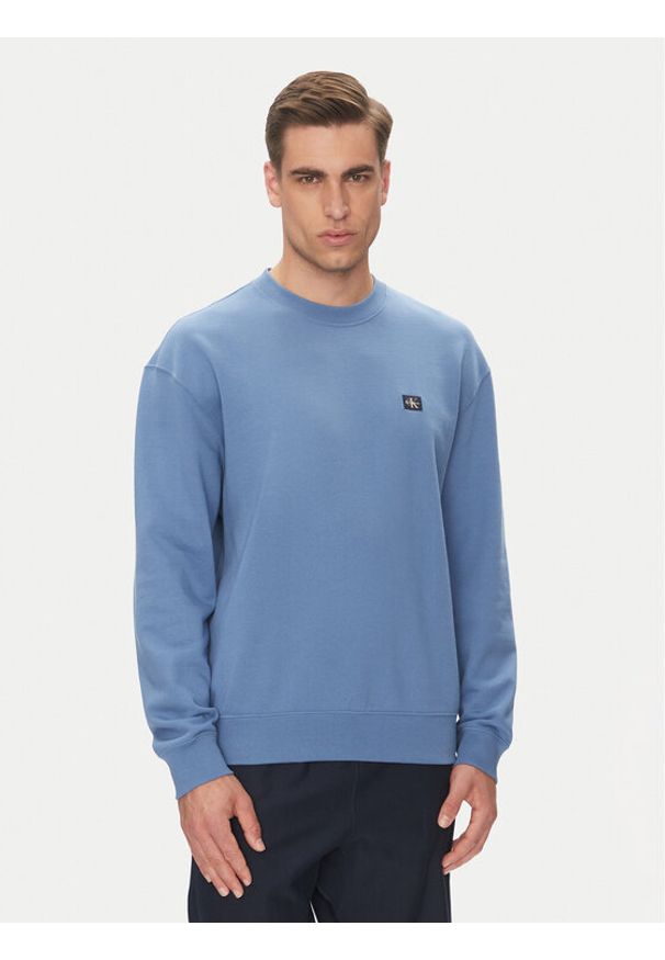 Calvin Klein Jeans Bluza LV04RC273G Niebieski Regular Fit. Kolor: niebieski. Materiał: bawełna
