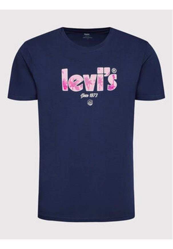 Levi's® T-Shirt 16143-0623 Granatowy Regular Fit. Kolor: niebieski. Materiał: bawełna