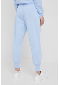 Polo Ralph Lauren spodnie dresowe 211780215009 damskie gładkie. Stan: podwyższony. Kolor: niebieski. Materiał: dresówka. Wzór: gładki #4