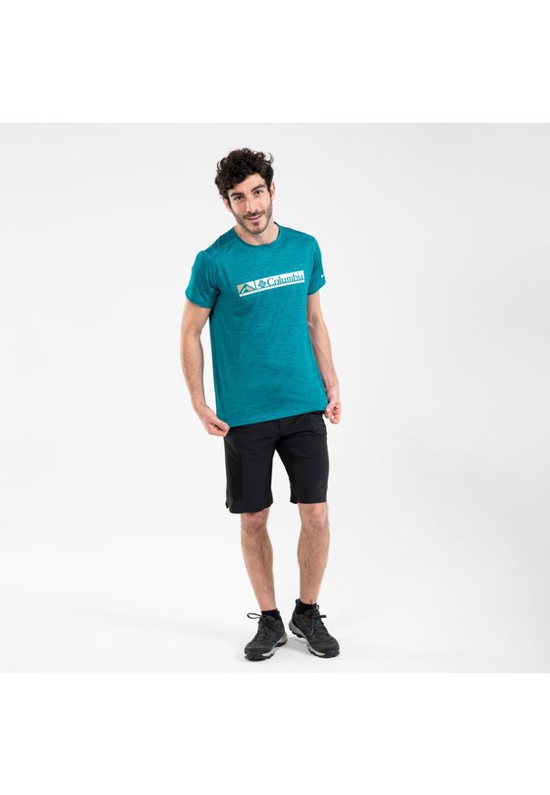 columbia - Koszulka turystyczna z krótkim rękawem Bellport Columbia. Kolor: niebieski. Materiał: materiał, syntetyk. Długość rękawa: krótki rękaw. Długość: krótkie. Sport: turystyka piesza