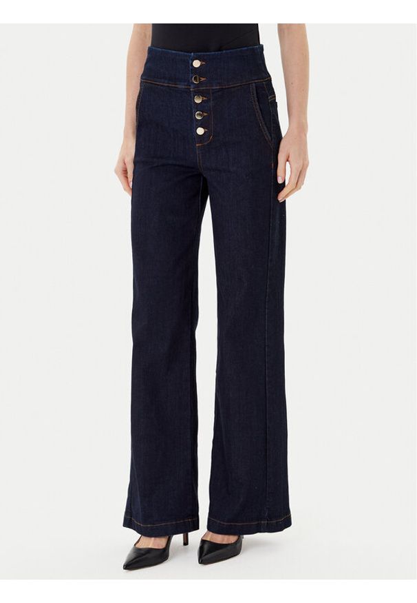 Rinascimento Jeansy CFC0124932003 Granatowy Wide Leg. Kolor: niebieski