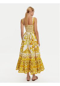 DOLCE & GABBANA - Dolce&Gabbana Sukienka letnia F6AEIT HH5A1 Żółty Regular Fit. Kolor: żółty. Materiał: bawełna. Sezon: lato #2