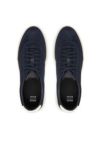 BOSS Sneakersy Kieran 50548715 Granatowy. Kolor: niebieski. Materiał: zamsz, skóra