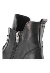 Czarne Botki Artiker Eleganckie Skórzane Buty. Kolor: czarny. Materiał: skóra. Styl: elegancki #10